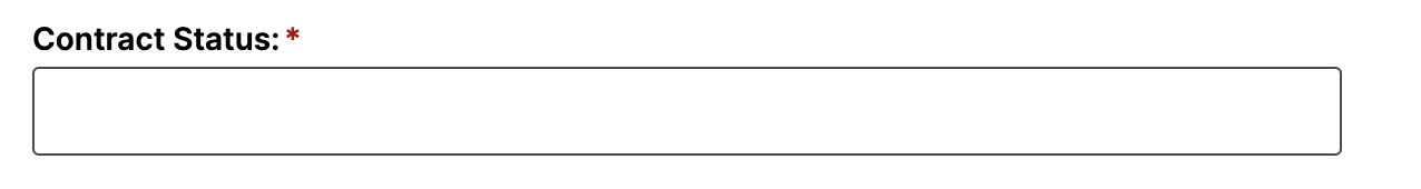 Screenshot of the "contract status" textbox