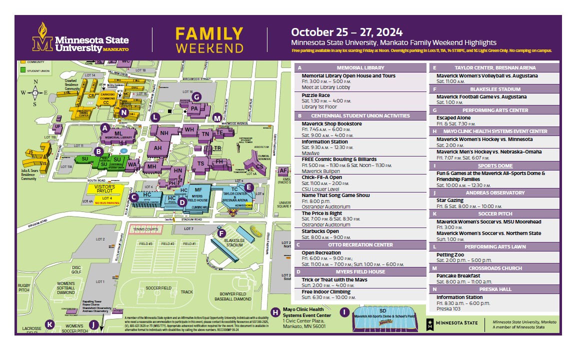 a map of a college campus