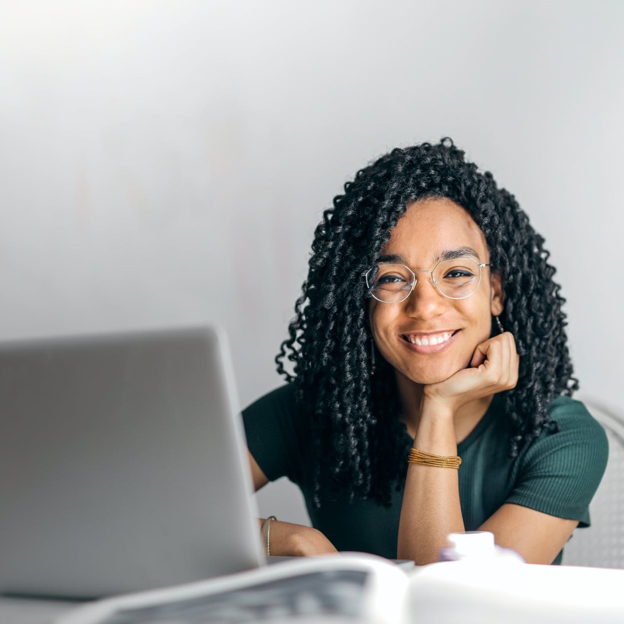 a person smiling at the camera