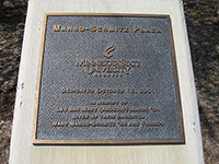 Marso Schimtz Plaza dimensional sign