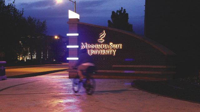 Entrance to the Minnesota State University, Mankato