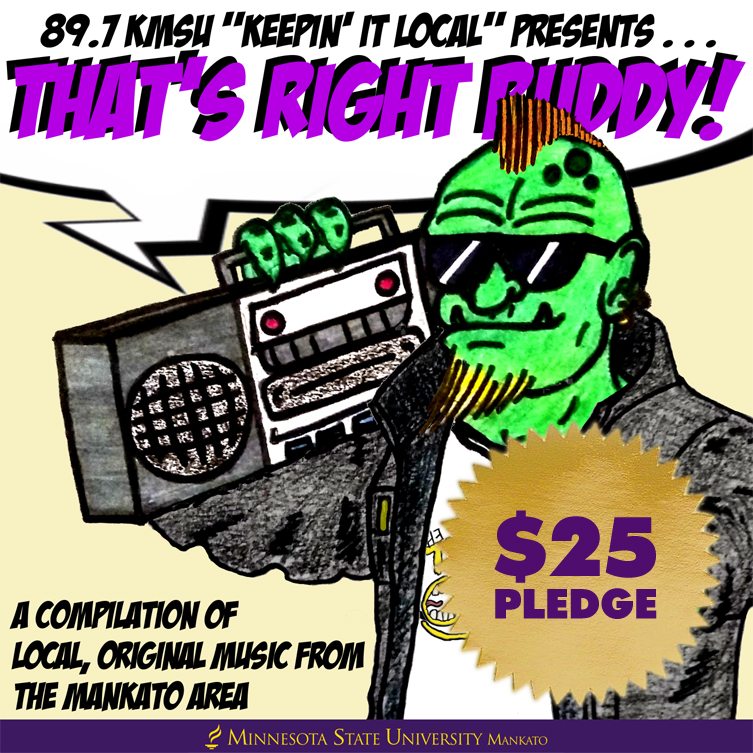 Cover of That's Right Buddy featuring a green guy holding a boombox