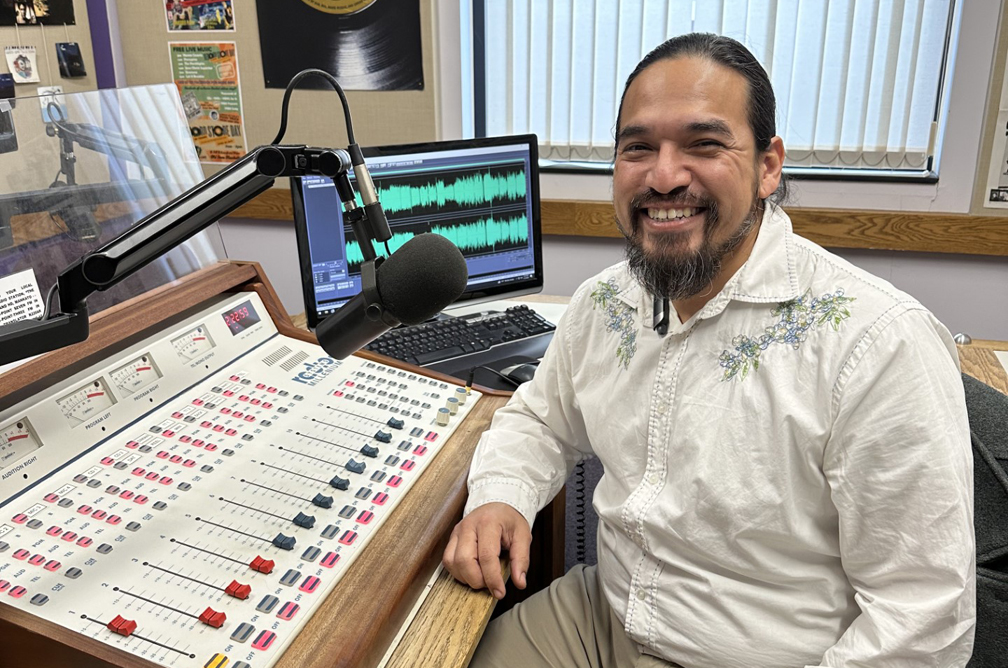 Rito Ayala in the KMSU studios