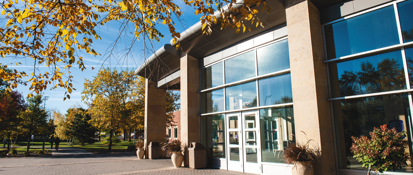 The entrance to the Taylor Center