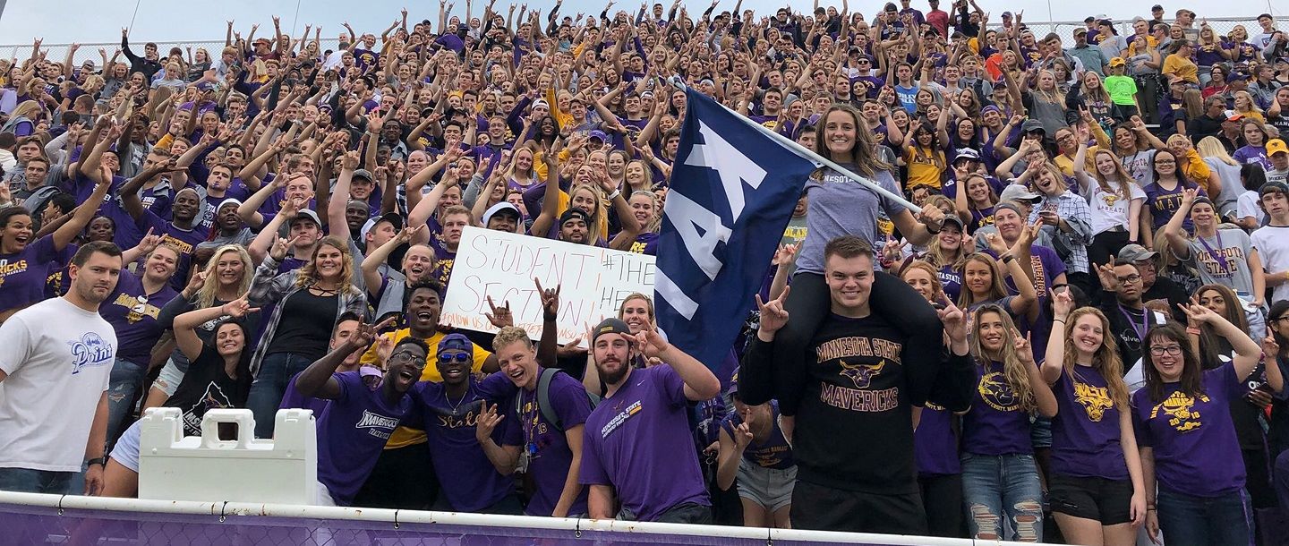 Homecoming Football hyped crowd at the stadium