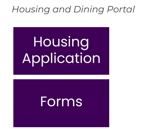 Housing & Dining Portal Buttons