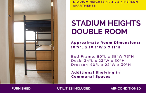 Stadium Heights double room apartment furnished and air conditioned with utilities included