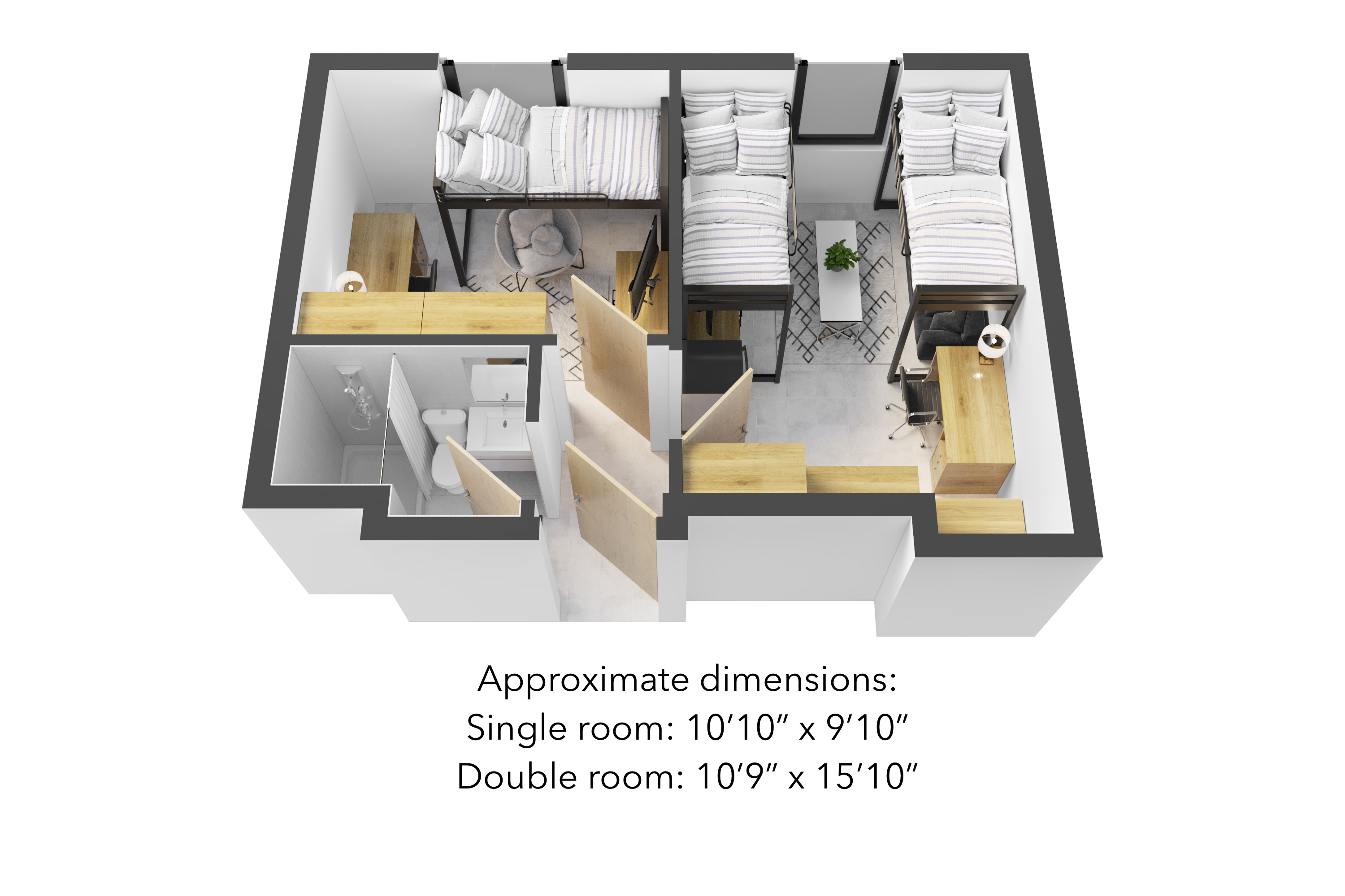 Basic Full-Bath Suite Rendering